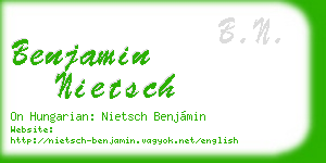 benjamin nietsch business card